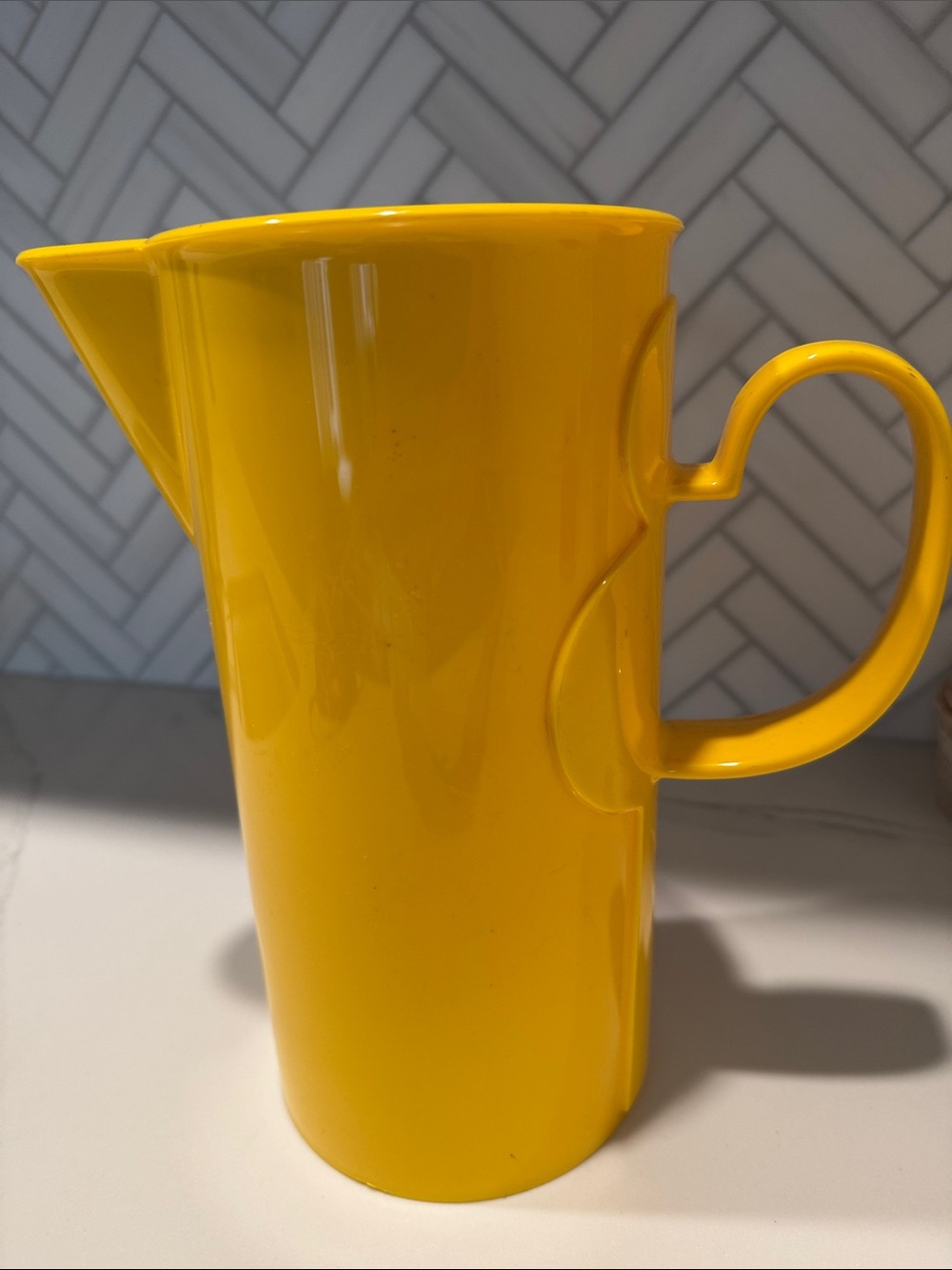 Bright Yellow Retro Dansk Plastic Pitcher
